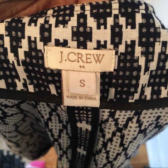 J Crew blue geometric print jacket small - Picture 6 of 7